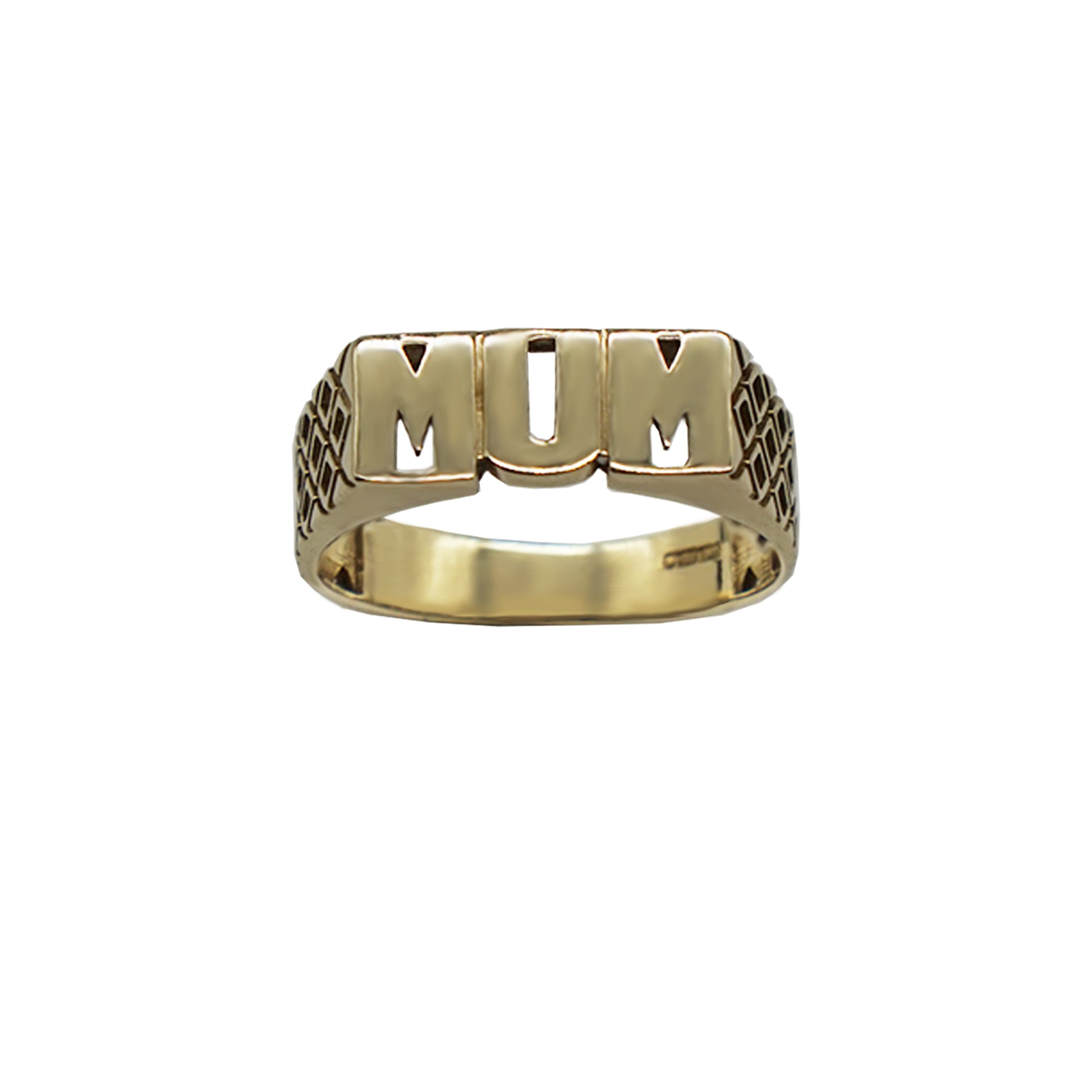 VINTAGE 9K GOLD GEO MUM RING PAWNSHOP