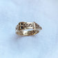 VINTAGE 9K GOLD 80S BUCKLE RING