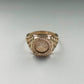VINTAGE 9K GOLD ST. GEORGE SQUARE SIGNET PINKY RING