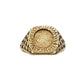 VINTAGE 9K GOLD ST. GEORGE SQUARE SIGNET PINKY RING
