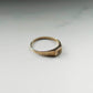 VINTAGE 9K GOLD SLIM STARBURST SIGNET RING