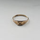 VINTAGE 9K GOLD SLIM STARBURST SIGNET RING