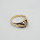 VINTAGE 9K GOLD DIAMOND SET SIGNET RING