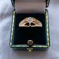 VINTAGE 9K GOLD DIAMOND SET SIGNET RING