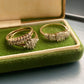 VINTAGE 9K GOLD DIAMOND ROW RING