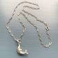 VINTAGE STERLING SILVER DOLPHIN NECKLACE
