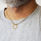 VINTAGE 9K GOLD PAPER LINK CHAIN NECKLACE