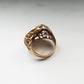 VINTAGE 9K GOLD ST GEORGE STONE SET RING