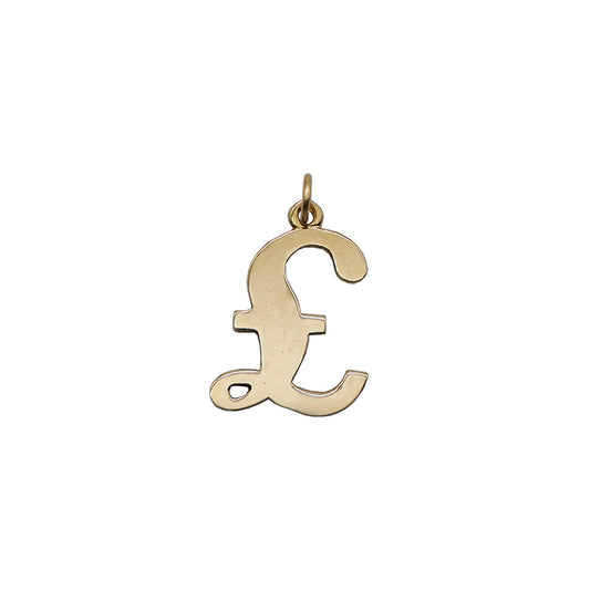 9k gold pound sign charm with jump ring.
