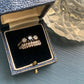 VINTAGE 9K GOLD DIAMOND ROW RING