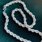 VINTAGE STERLING SILVER THICK ROPE CHAIN NECKLACE